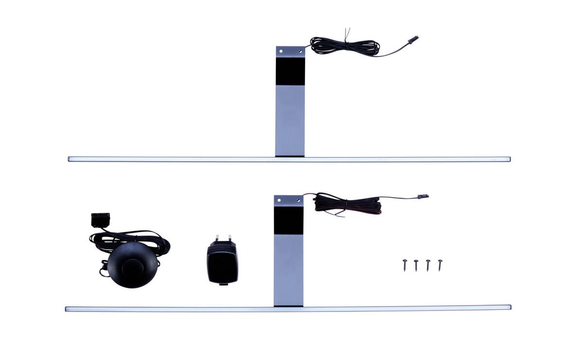 Aufbauleuchte Slimline in Schwarz max. 6 Watt - Schwarz, MODERN (60cm)