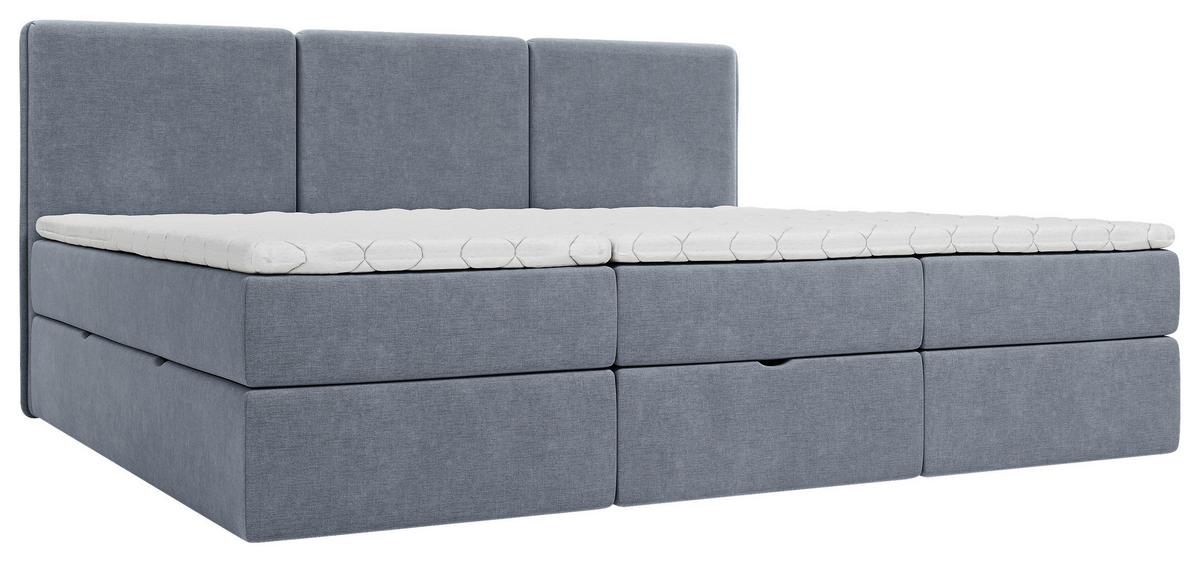 Familienbett Domino Combo Blau ca. 270x200 cm - Blau/Schwarz, MODERN, Holz/Holzwerkstoff (270/200cm) - MID.YOU