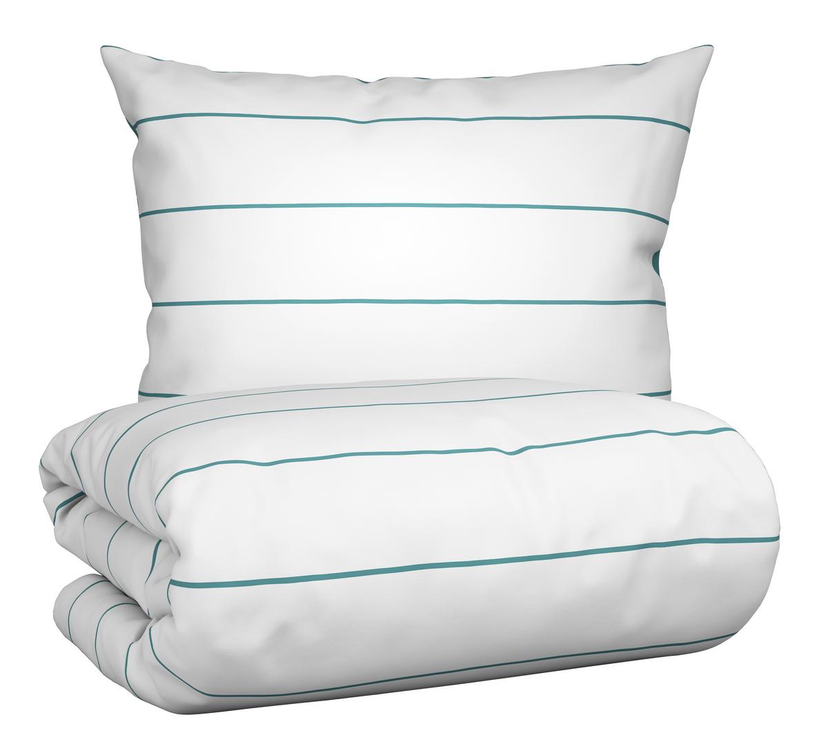 Ágyneműhuzat-garnitúra Kira - kék/fehér, Modern, textil (140/200cm) - Modern Living