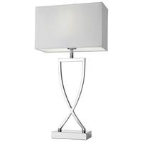 LAMPA STOŁOWA 96310 TOULOUSE VILLEROY & BOCH - biały/kolor chromowy, Design, metal/tkanina (27/52/12cm) - Villeroy & Boch