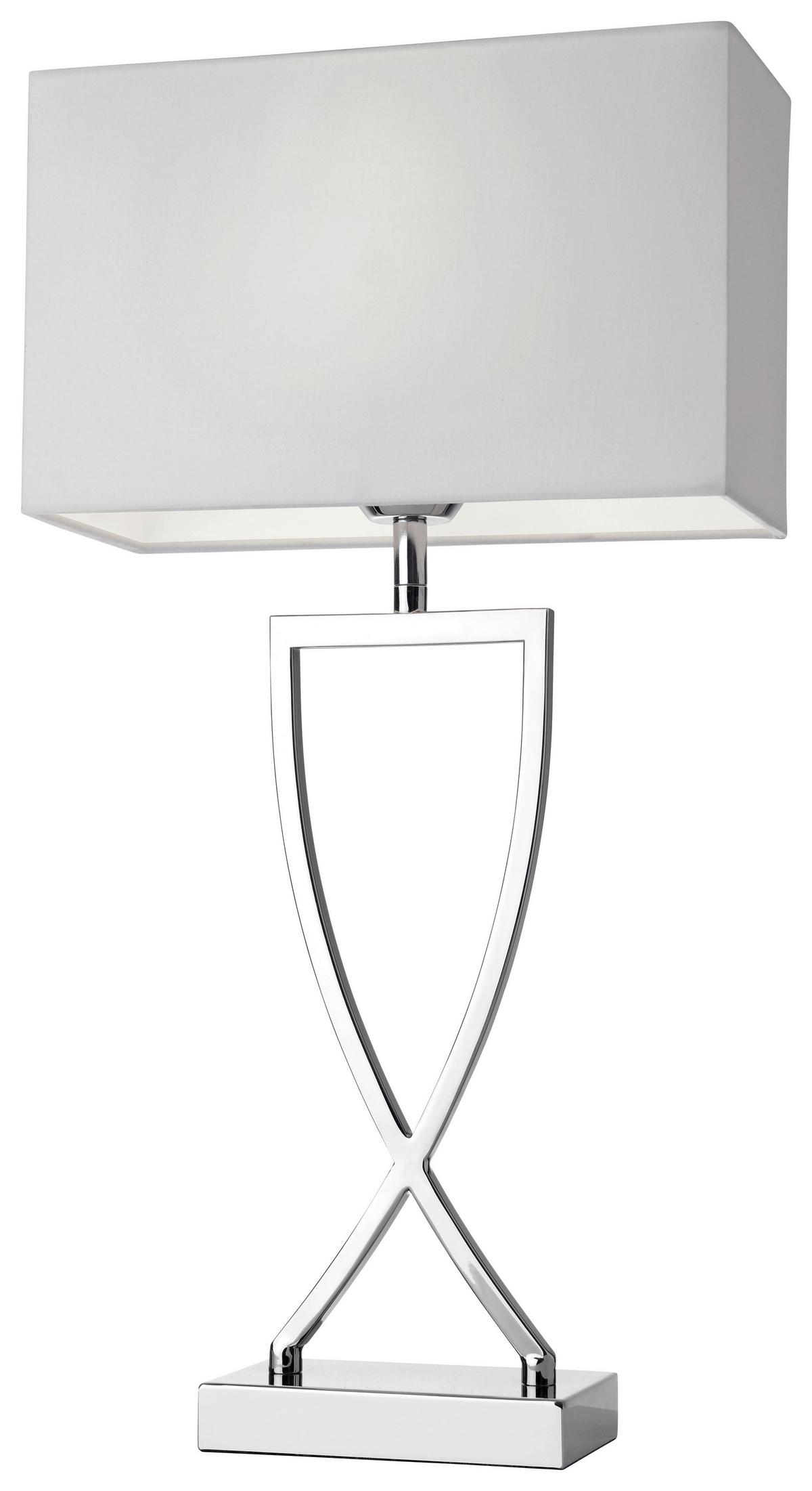 LAMPA STOŁOWA 96310 TOULOUSE VILLEROY & BOCH - biały/kolor chromowy, Design, metal/tkanina (27/52/12cm) - Villeroy & Boch