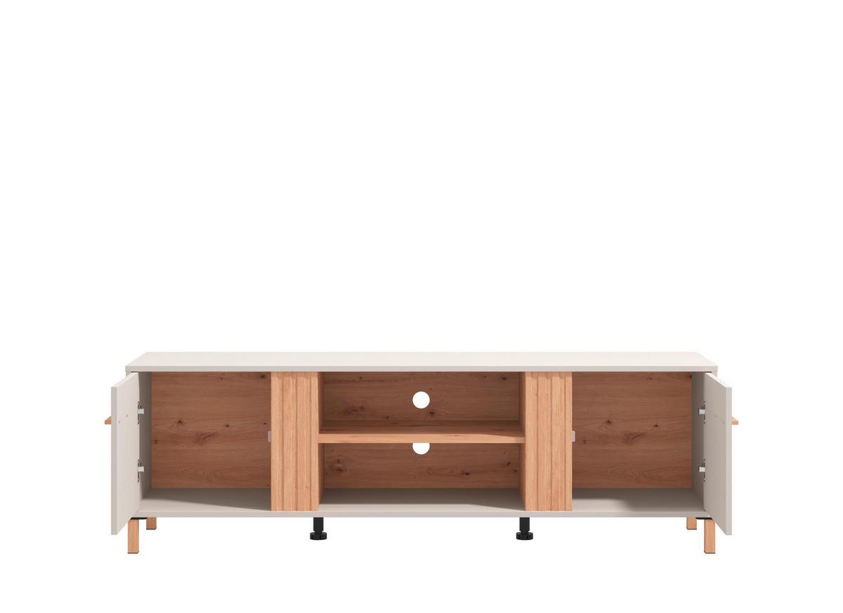 Tv Elem Belfort - tölgyfa/fehér, Modern, faalapú anyag (163,5/52/40cm)