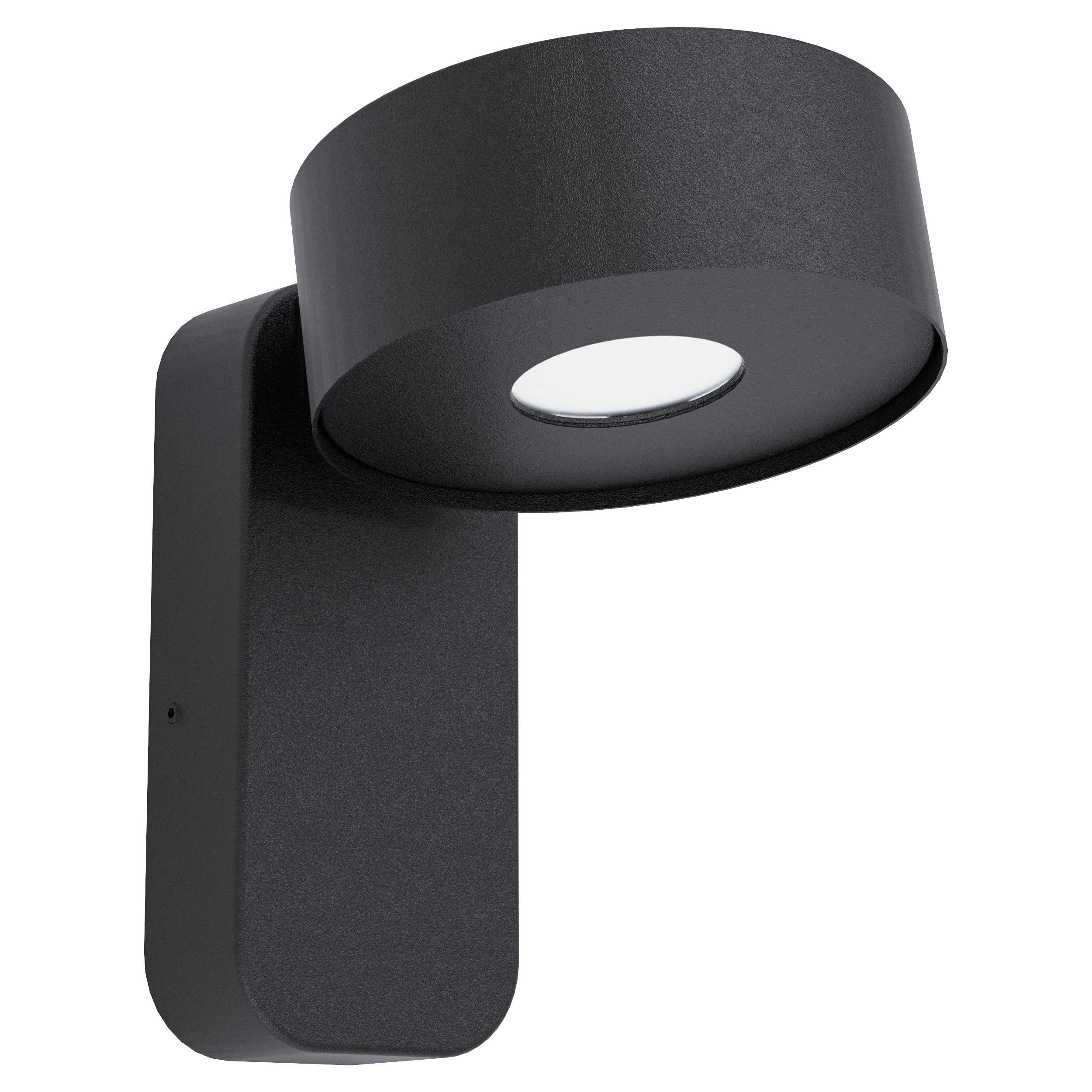 Led-wandleuchte Palosco Schwarz - Transparent/Schwarz, Basics, Kunststoff/Metall (11,5cm) - Eglo