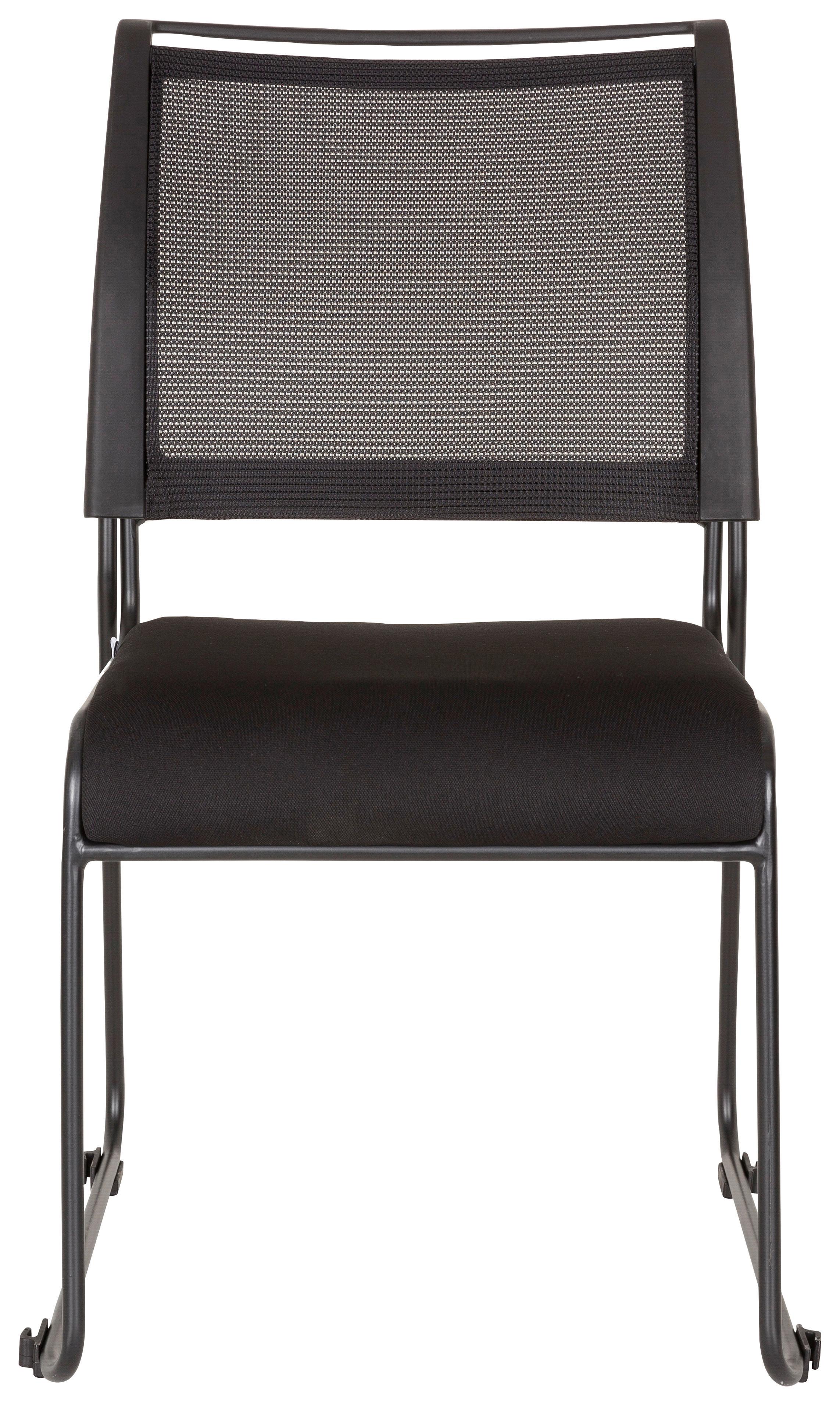 Konferenčni Stol Pauda V, Črna - črna, Moderno, kovina/tekstil (48/87/61cm) - MID.YOU