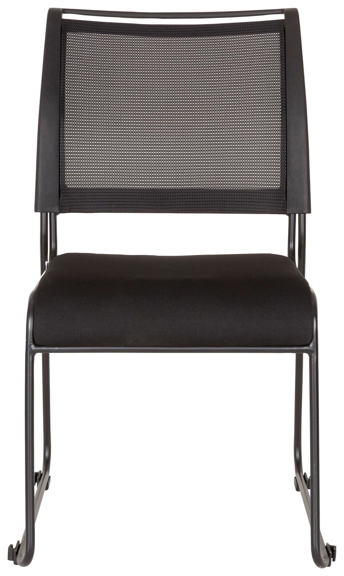 Konferenčni Stol Pauda V, Črna - črna, Moderno, kovina/tekstil (48/87/61cm) - MID.YOU