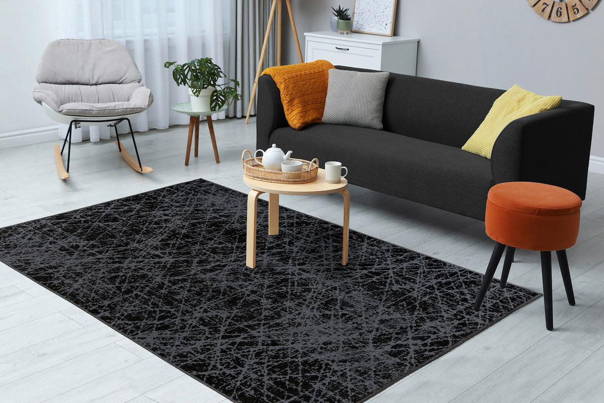 Flachwebeteppich Kalevi 200 - Grau, Konventionell, Textil (120/170cm) - Kayoom