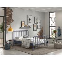Kinderbett BRONXX Blau ca.140x200cm aus Metall - Blau, ROMANTIK / LANDHAUS, Holz/Metall (140/200cm) - Vipack