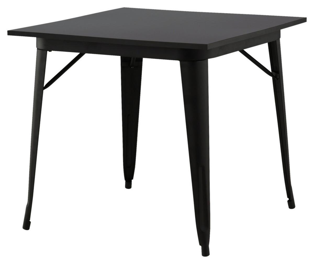 ESSTISCH TEMPE - Schwarz, Design, Holz/Holzwerkstoff (80/80/75cm) - Livetastic