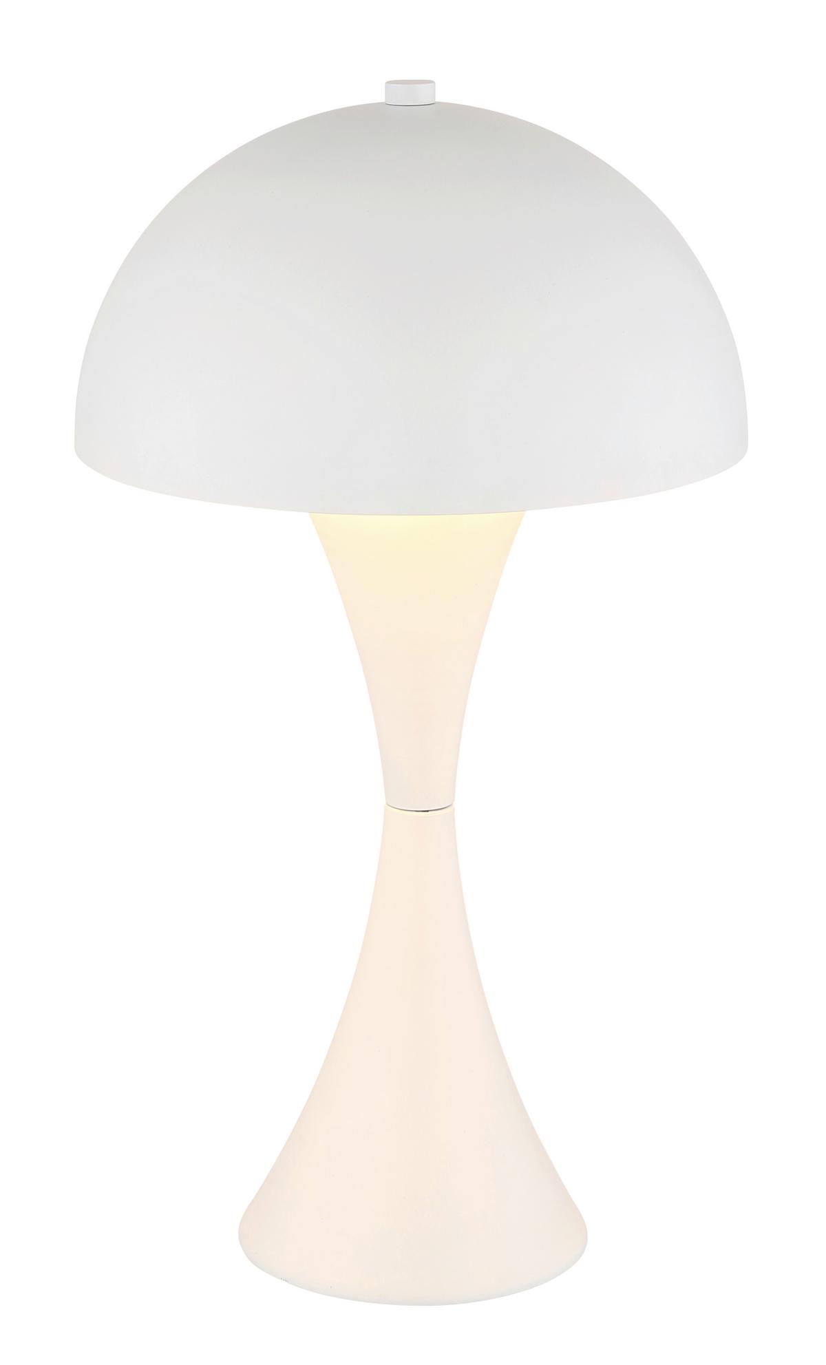 TISCHLEUCHTE 21028W - Weiss, Design, Kunststoff/Metall (20/36,1cm) - Globo