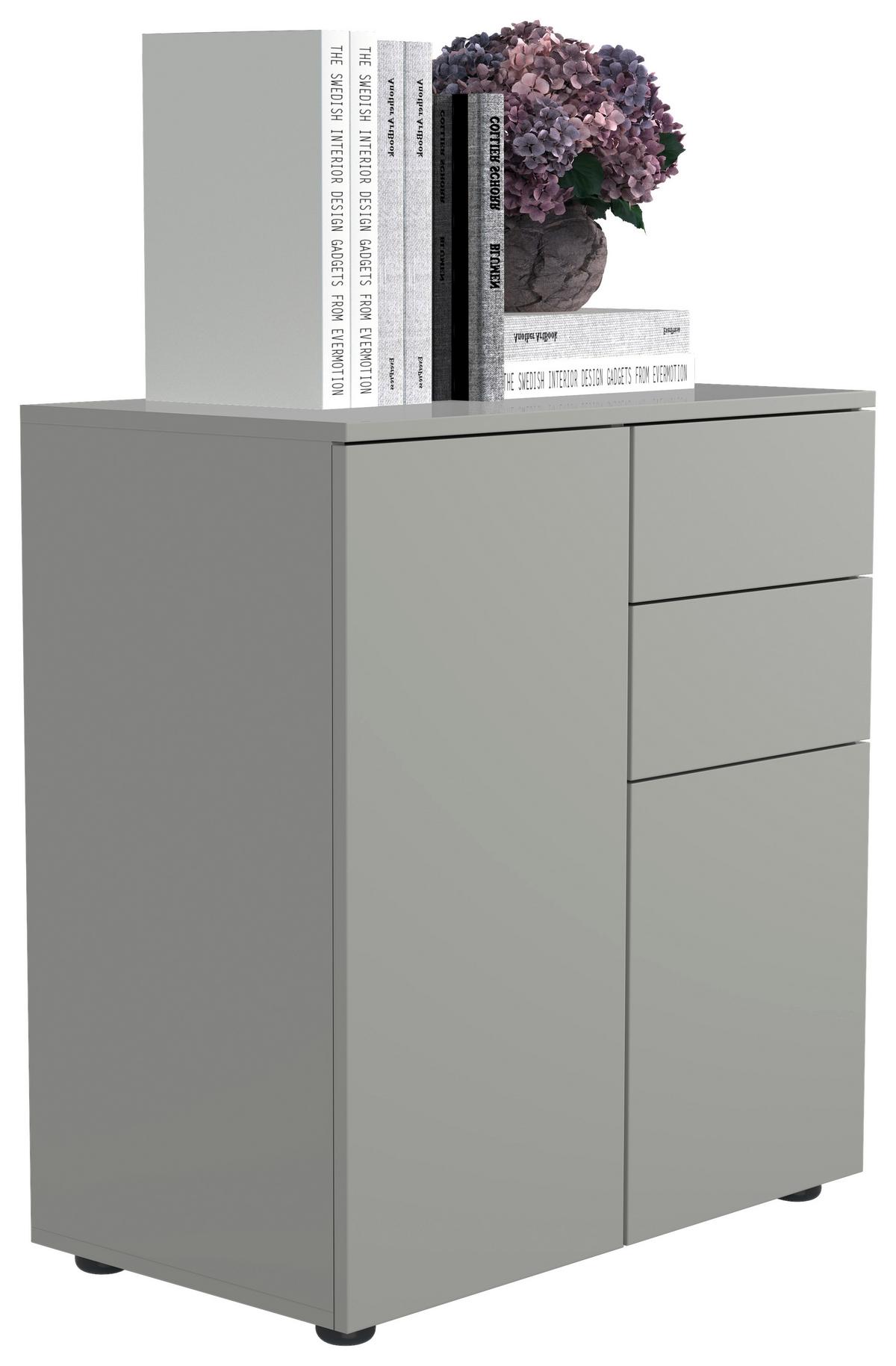 KOMMODE DALOSA - Schwarz/Grau, Design, Holzwerkstoff/Kunststoff (70/77/39cm) - MID.YOU