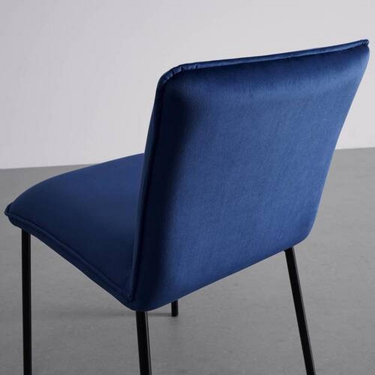 KRZESŁO DARLA - ciemnoniebieski/czarny, Modern, metal/drewno (49/81/55cm) - Bessagi Home