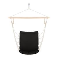 Hängesessel Relax in Schwarz - Schwarz/Naturfarben, Holz/Textil (100/47cm) - Modern Living