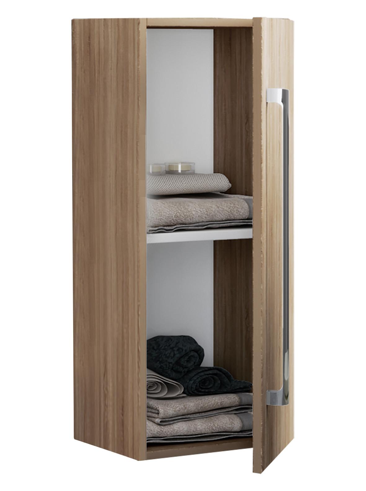 Srednje Visoka Omara Badinos, Hrast - hrast sonoma, Moderno, leseni material (33/75/22cm) - MID.YOU