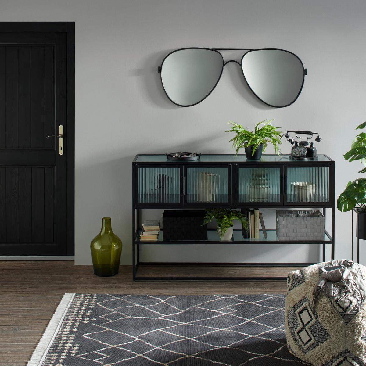 miroir in Schwarz - Glas/Holzwerkstoff (118/46/3cm) - Mömax