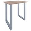 BARTISCH XONA B 110X80 - Silberfarben/Sonoma Eiche, Konventionell, Holzwerkstoff/Metall (110/102/80cm)