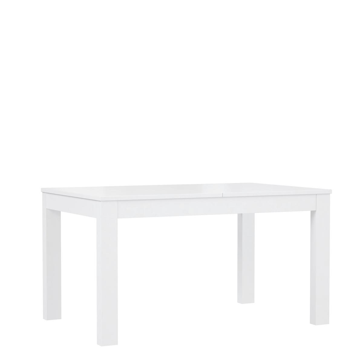 Stol Na Izvlačenje Viola - bijela/bijela visoki sjaj, Moderno, drvni materijal (140-240/76/90cm) - Premium Living