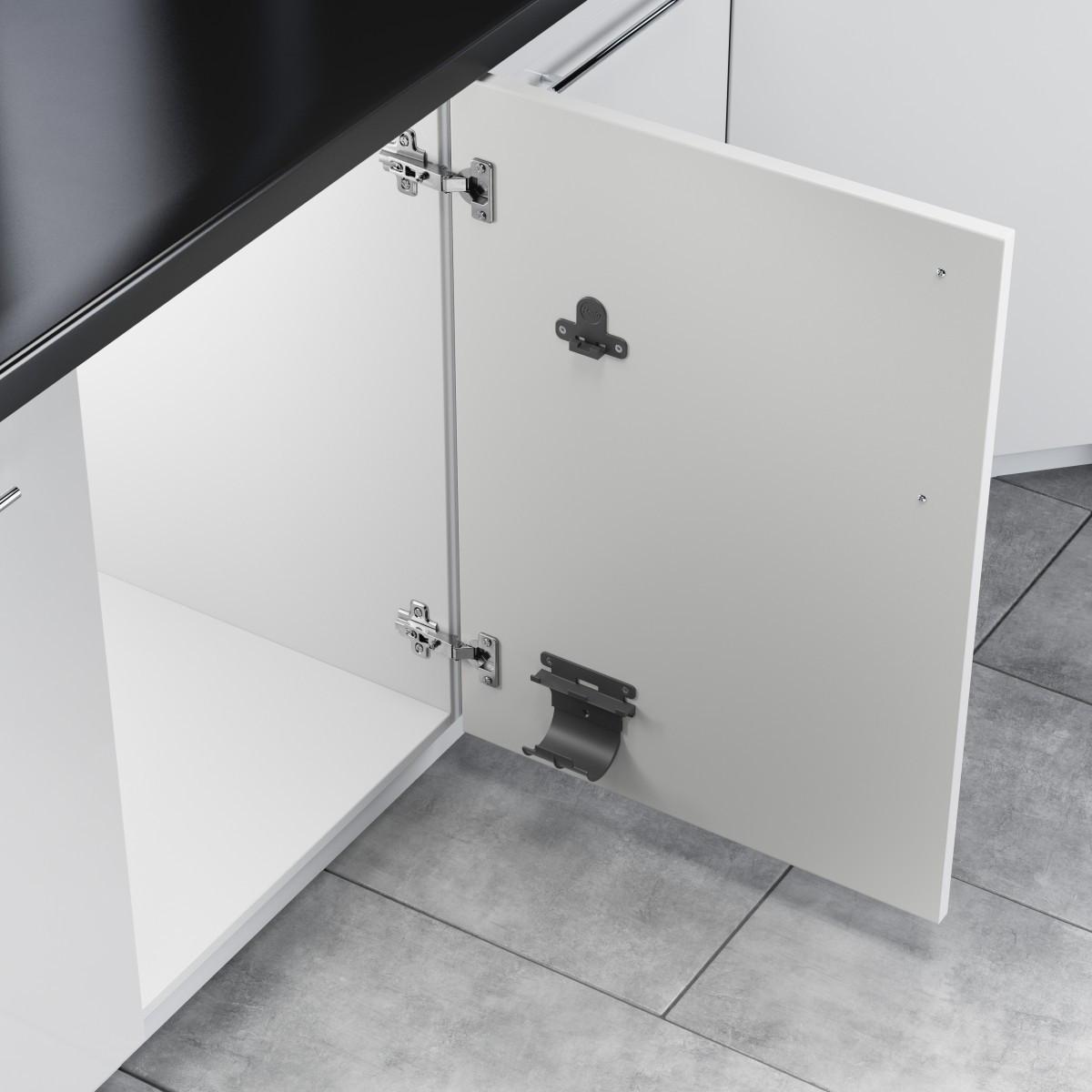 Abfallsammler 107601 Dunkelgrau - Dunkelgrau/Hellgrau, Kunststoff (22,6/32/29,5cm) - HKT