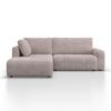 HÖRNSOFFA GIA - ljusgrå/svart, Modern, trä/textil (261/197cm) - Bessagi Home