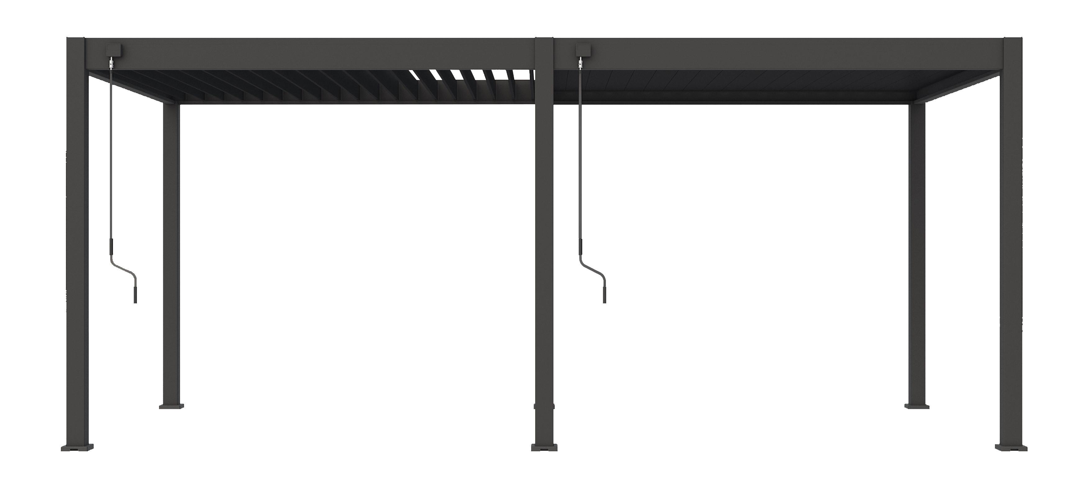 Pavillon Deluxe ca. 530x360 cm Aluminium Anthrazit - Basics, Metall (530/255/360cm) - WEIDE