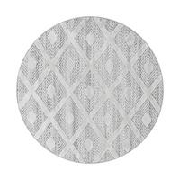 Webteppich Pisa Grau Ø ca. 120cm - Grau, KONVENTIONELL, Textil (120cm)