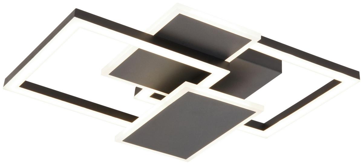 LED-Deckenleuchte Will Schwarz max. 40 Watt - Schwarz, MODERN, Kunststoff/Metall (40/31/7cm)