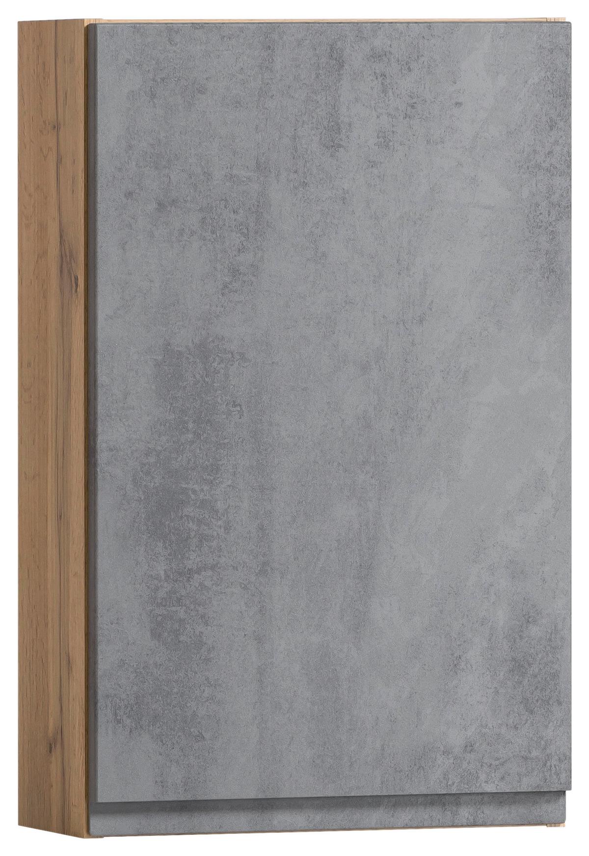 Hängeschrank Varese ca. 40x64 cm Hellgrau/Eiche - Eiche Wotan/Hellgrau, MODERN, Holzwerkstoff (40/64/20cm) - Held