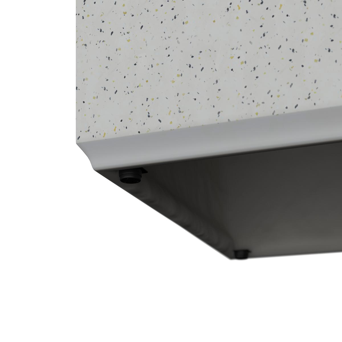 Loungegarnitur Annalotta Out doorstoff/Metall +Abdeckung - Creme/Weiß, MODERN, Glas/Textil (200,5/71,5/80,5cm) - Bessagi Garden