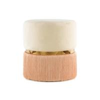 HOCKER Hocker in Champagnerfarben - Champagner/Goldfarben, Basics, Holzwerkstoff/Textil (41/44,5/41cm) - Kayoom