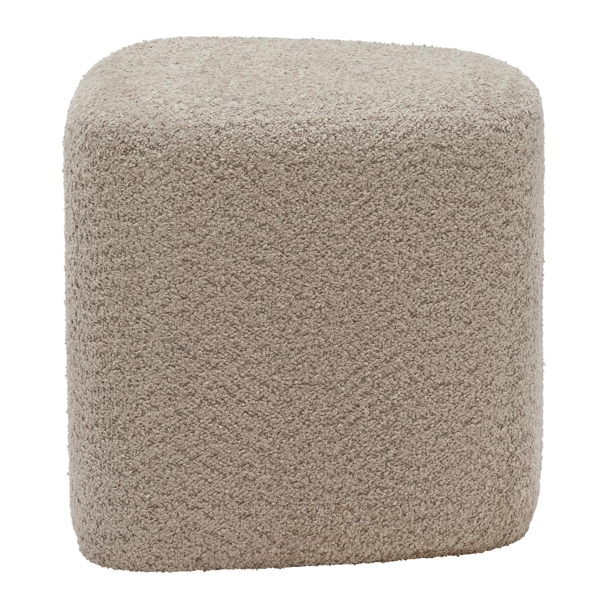 Hocker Stony Taupe Chenille - Taupe, MODERN, Holzwerkstoff/Textil (41/41/41cm) - Premium Living