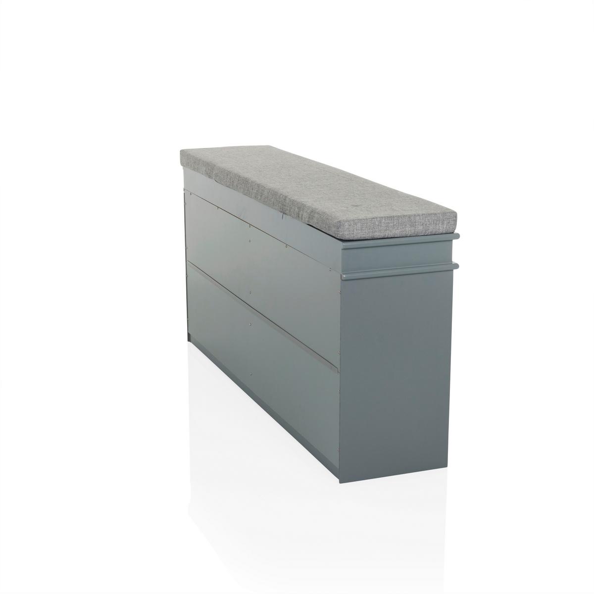 Omara Za Čevlje Estha 2, Siva - srebrne barve/siva, Moderno, kovina/leseni material (104/52/24cm) - MID.YOU