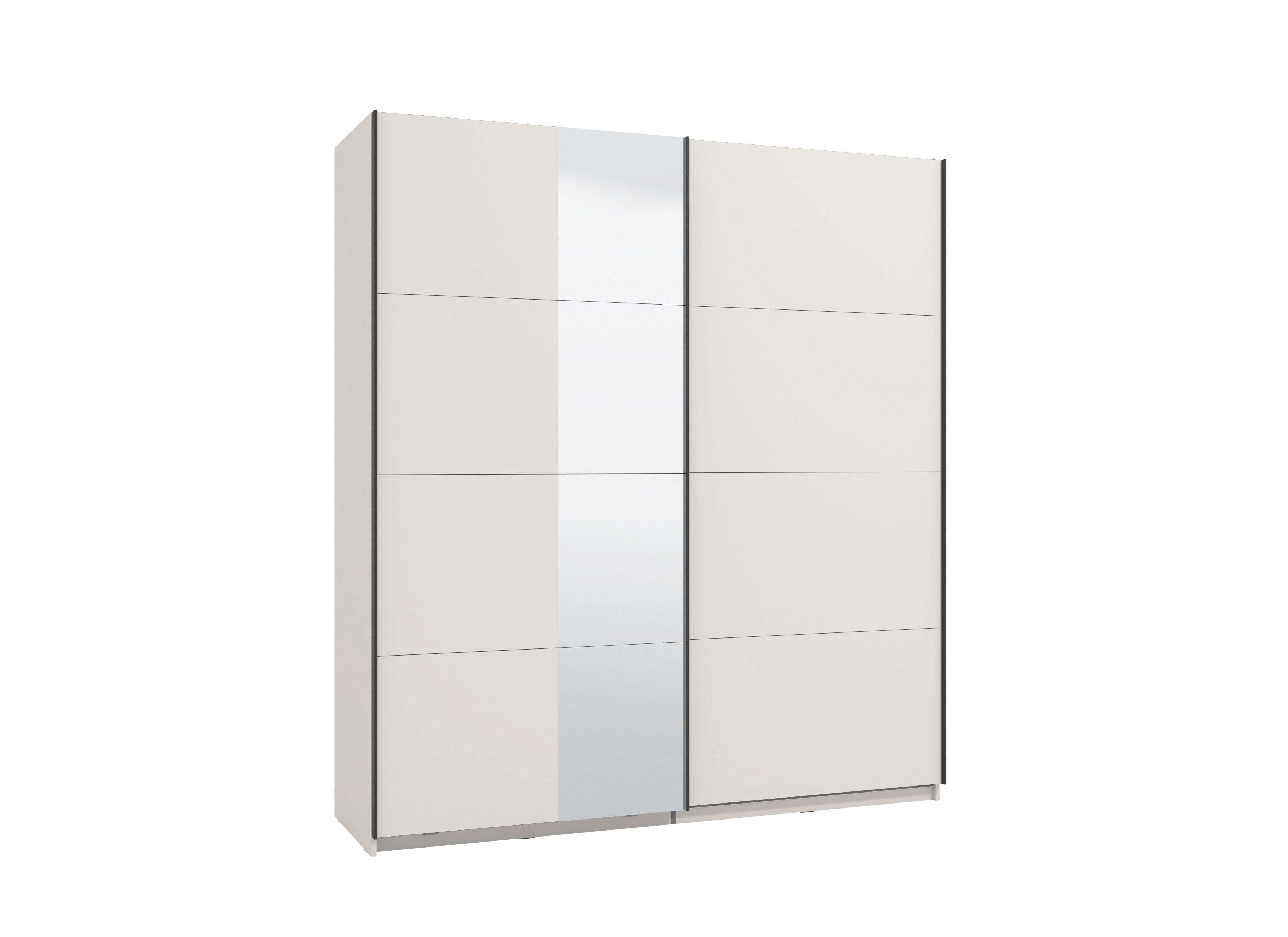 GARDEROB MED SKJUTDÖRRAR GARD 200 -TOP- - svart/kashmir, Klassisk, metall/trämaterial (195/217/61cm) - Mömax