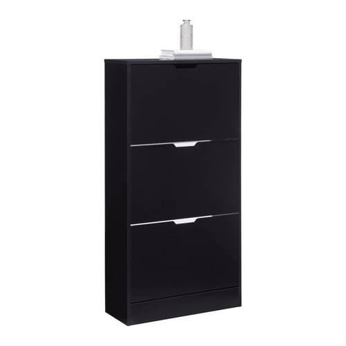 Pantofar RUDI -EXKLUSIV- - negru, Konventionell, material pe bază de lemn (60/118/24cm) - Modern Living