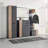 GARDEROB CADIX -EXKLUSIV- - svart/antracit, Modern, trämaterial/plast (60/195/36cm) - Mömax