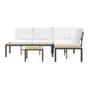 LOUNGEGRUPP ARIANNA - svart/cremefärgad, Modern, metall/textil (146/76/75cm) - Bessagi Garden
