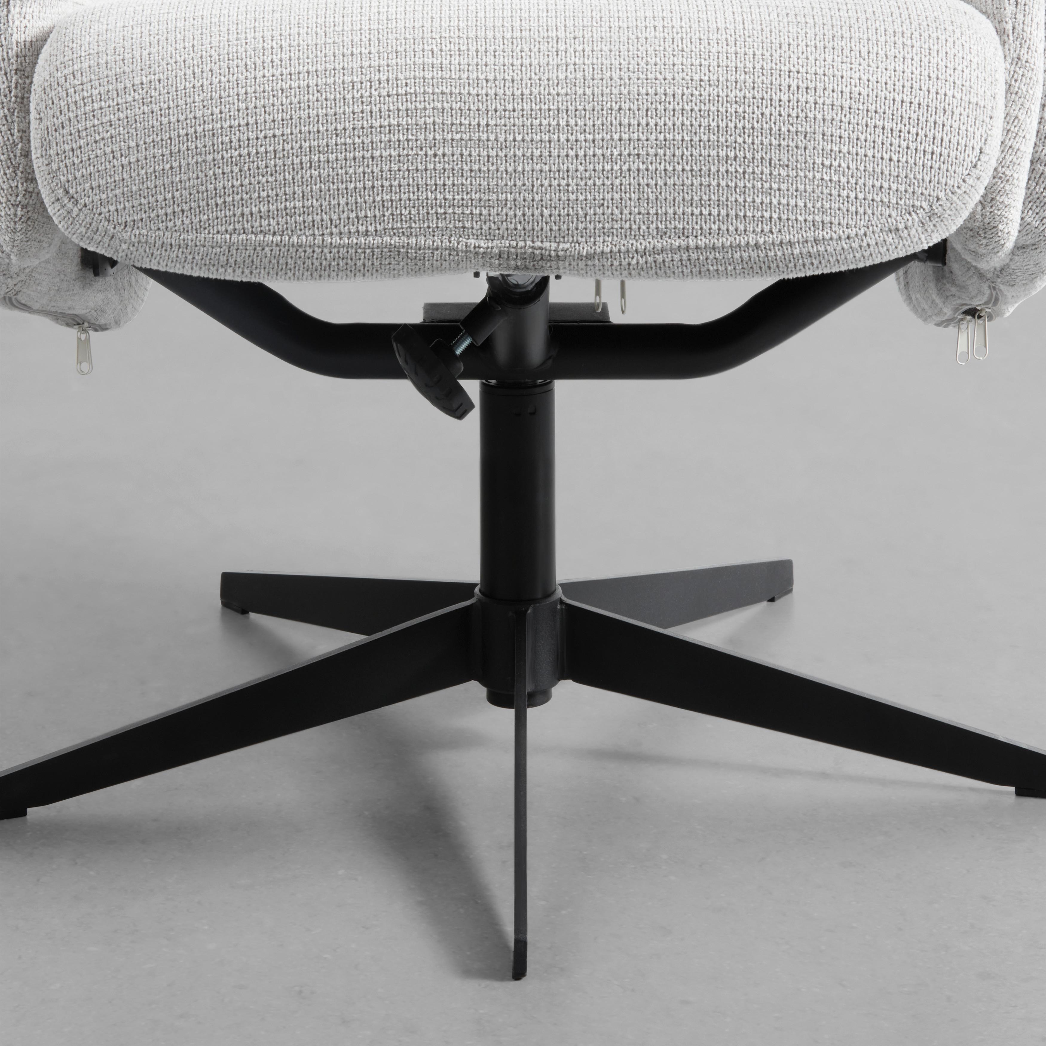 RELAXFÅTÖLJ STAR - ljusgrå/svart, Modern, metall/textil (72/105/91cm) - Mömax