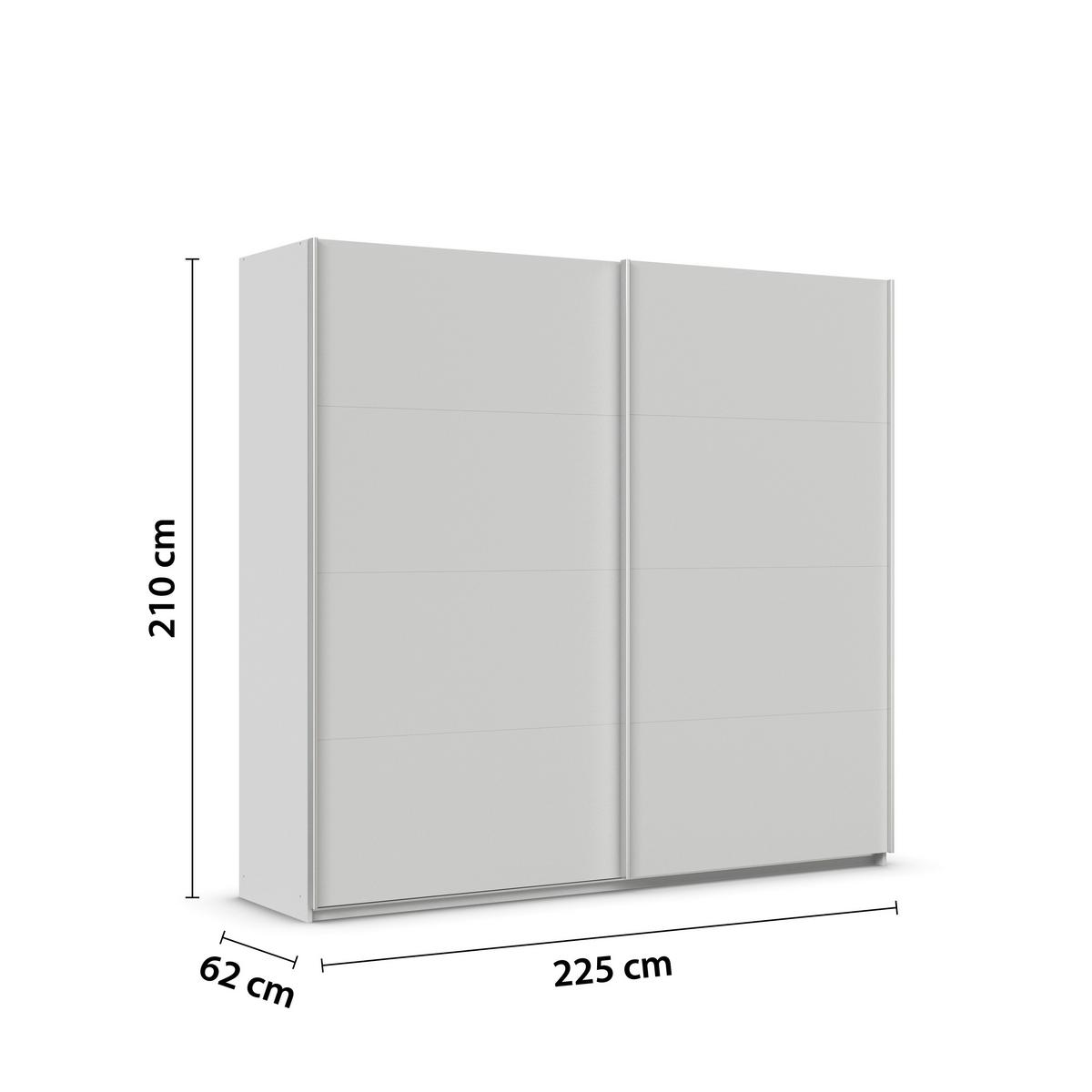 DULAP USI CULISANTE FELDKIRCH - gri deschis, Modern, material pe bază de lemn (225/210/62cm)