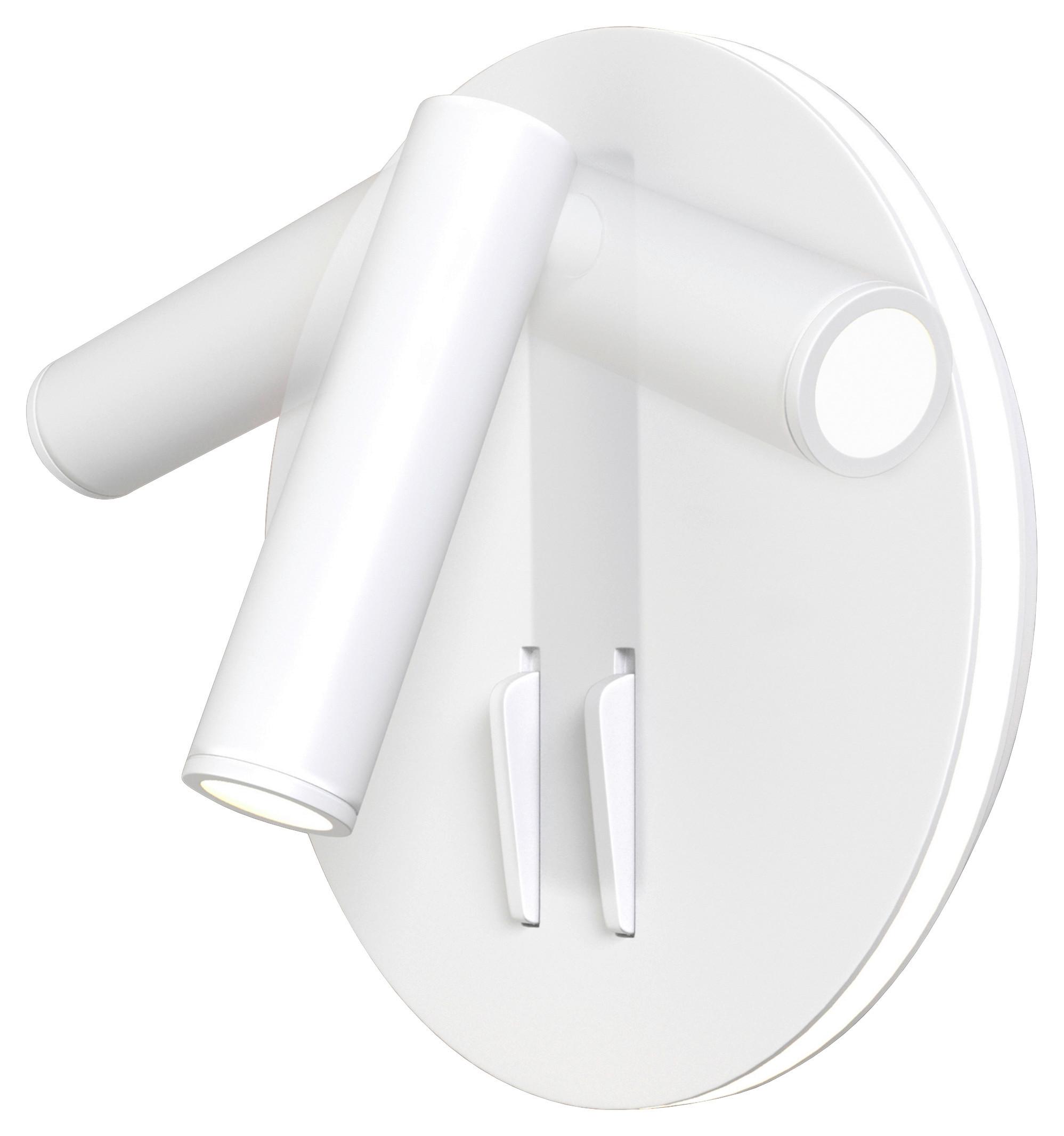 Wandleuchte IOS Weiß max. 10 Watt - Weiß, Basics, Kunststoff/Metall (6,5/14/14cm) - MAYTONI