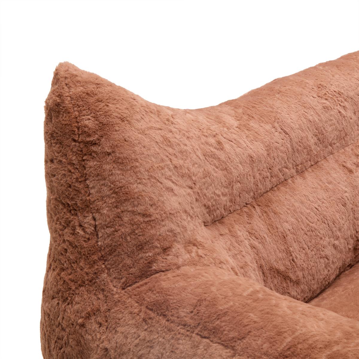 2-Sitzer-Sofa Leni Braun Kunstfell - Braun, MODERN, Textil (190/80/92cm) - Mömax