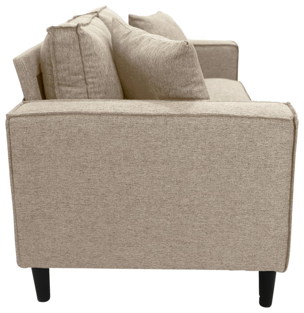 Dvosed Beluna, Bež - črna/bež, Basics, tekstil/les (141,5/84/83cm) - P & B