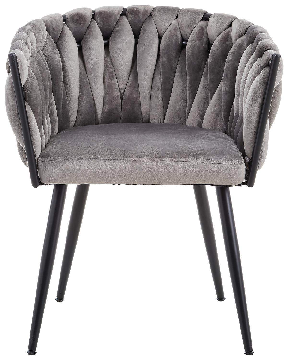 KRZESŁO Z PODŁOKIETNIKAMI WEAVY - ciemnoszary/czarny, Lifestyle, metal/tkanina (60/78/55cm) - Landscape