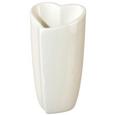 Vase Vera in Weiß - Weiß, ROMANTIK / LANDHAUS, Keramik (10,5/10/20cm)