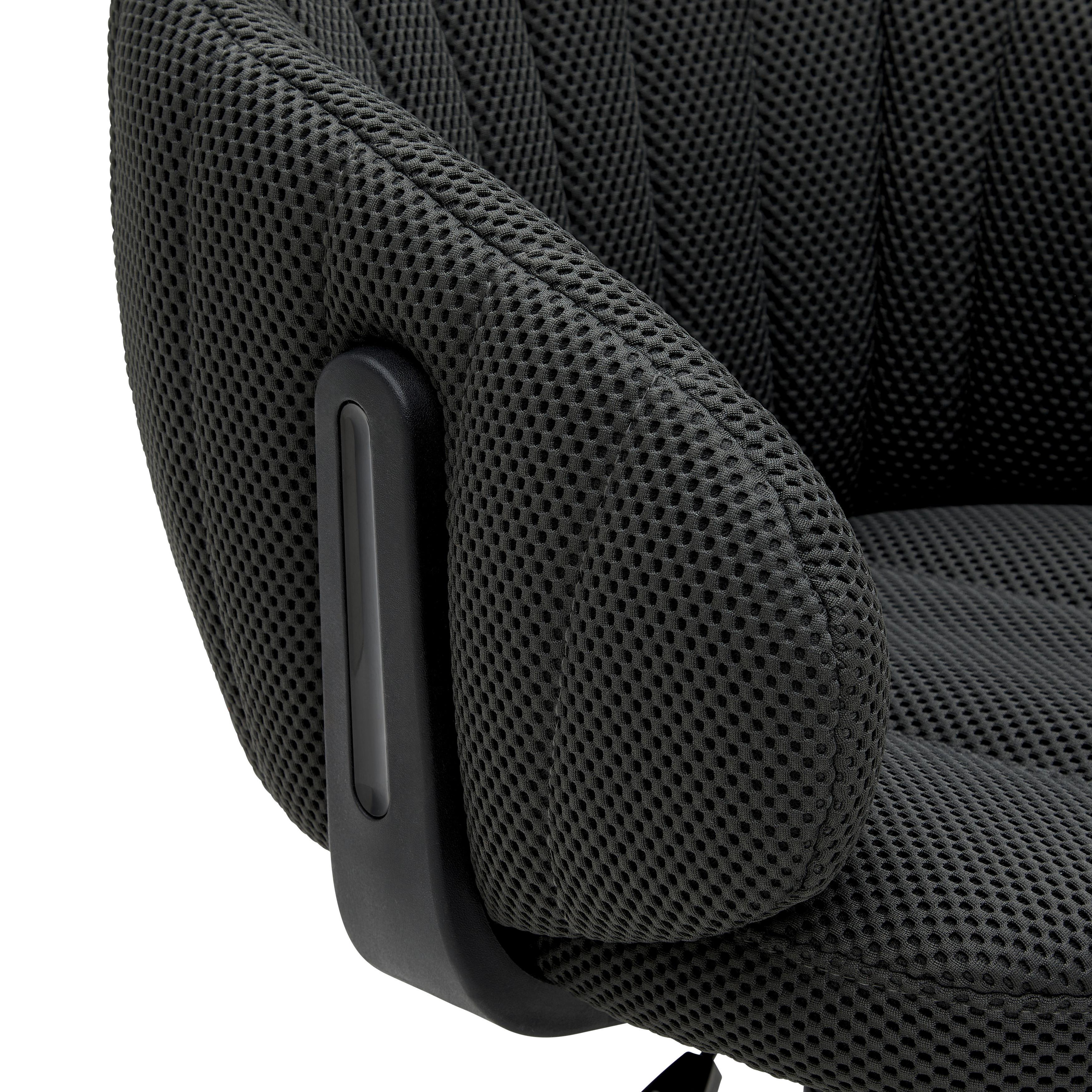 SNURRSTOL VALERIA - mörkgrå/svart, Modern, metall/textil (61/78-85.5/62cm) - Mömax