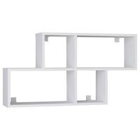Stenski Regal Lusas, Bela - bela, Moderno, leseni material (100/53/20cm) - MID.YOU