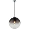Hängeleuchte Lus max. 40 Watt - Chromfarben/Schwarz, LIFESTYLE, Glas/Kunststoff (30/120cm) - Modern Living Hängeleuchte Lus max. 40 Watt - Chromfarben/Schwarz, LIFESTYLE, Glas/Kunststoff (30/120cm) - Modern Living