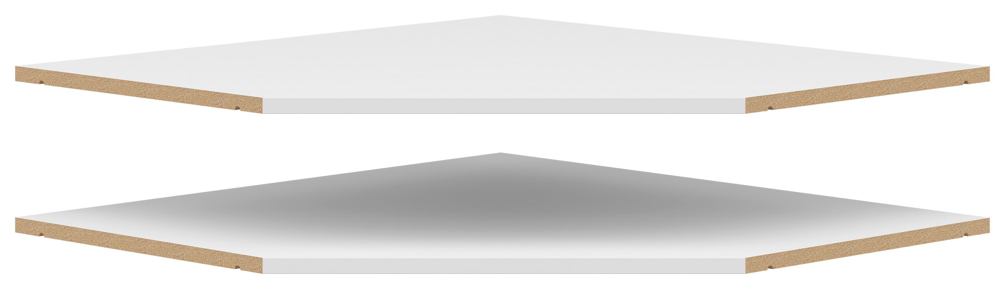 Poliță de colț MULTI - alb, Modern, material pe bază de lemn (96/3/74cm) - Modern Living