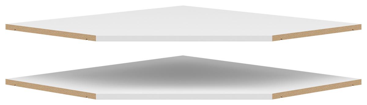 Poliță de colț MULTI - alb, Modern, material pe bază de lemn (96/3/74cm) - Modern Living
