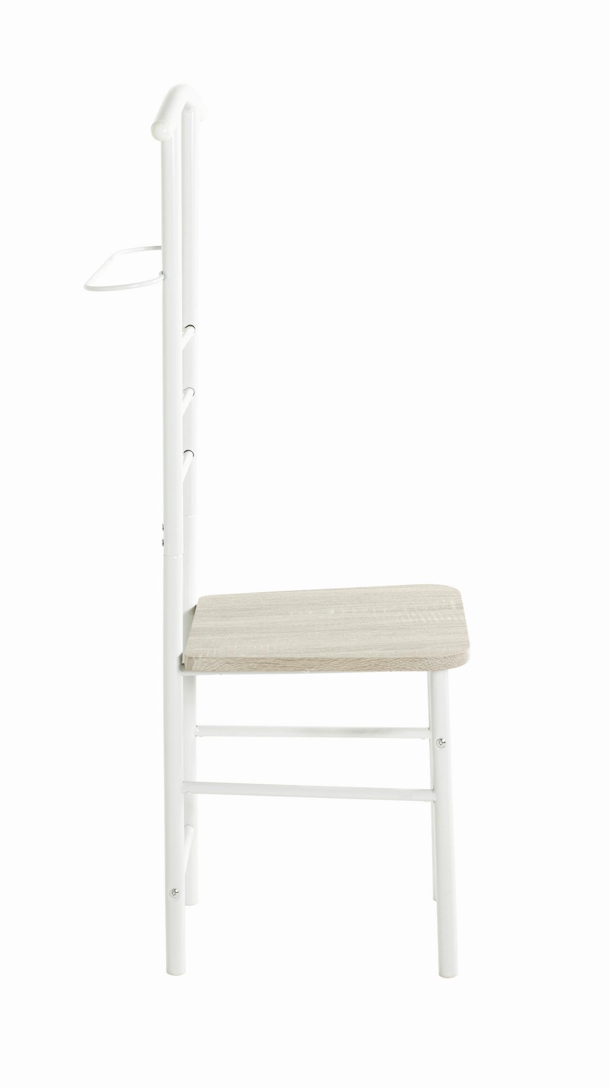 CICHY SŁUGA STEP - kolor dębowy/biały, Basics, materiał drewnopochodny/metal (46/119/50cm) - Carryhome