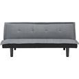 Sofa in Grau - Grau, MODERN, Holz/Kunststoff (174/71/81,5cm) - MODERN LIVING