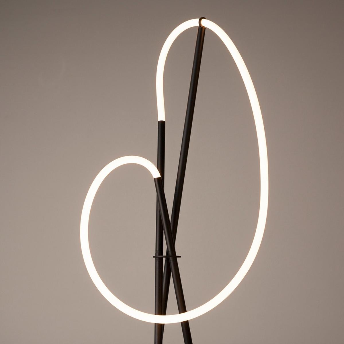LED-Stehleuchte Crochet Schwarz/Weiß max.36 Watt - Schwarz/Weiß, MODERN, Kunststoff/Metall (45/162/45cm) - MAYTONI