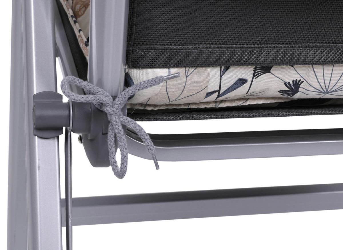 Sesselauflagenset Blau/Beige, 2-teilig - Blau/Beige, Basics, Textil (50/6/120cm)